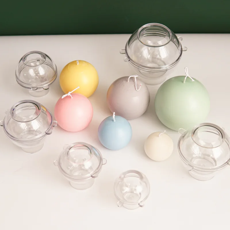 Candle Making At Home - 5-8 センチメートル球状キャンドルプラスチック金型家の装飾 Diy クラフトキャンドル作成用品 Pc アクリル金型キットホリデーパーティーギフト