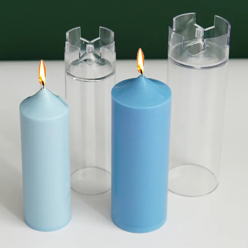 Candle Making Course - 3D スパイアシリンダーキャンドルモールド DIY ヴィンテージ教会ヘッドキャンドル作成ツールアクリルプラスチック金型キットホーム手作りギフト