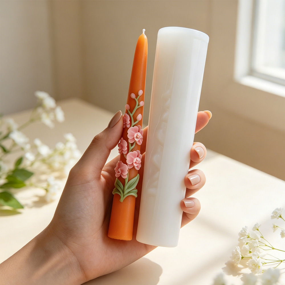 ロングポールフラワーテーパーキャンドルシリコンモールド3Dエ - Candle Making Course のレビューと価格