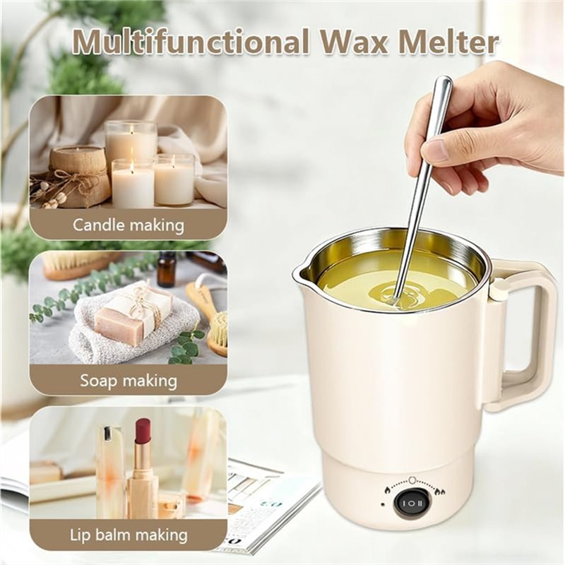 A47U 電気ワックス溶解ポットキット 温度計付き 800M - Candle Making At Home のレビューと価格