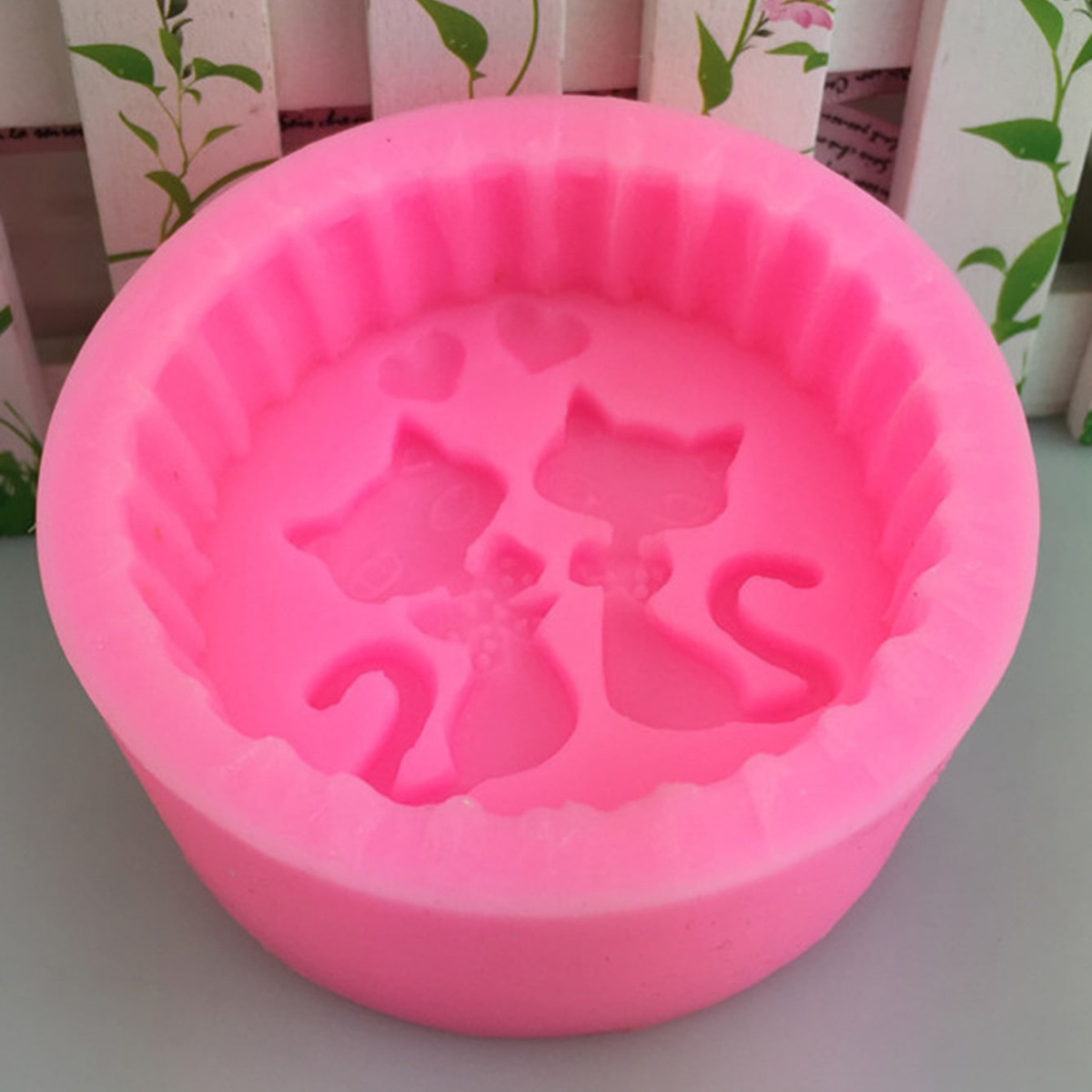 1ピースシリコン製猫型石鹸型 - 丸型DIYキャンドル作成型 - Candle Making Course のレビューと価格