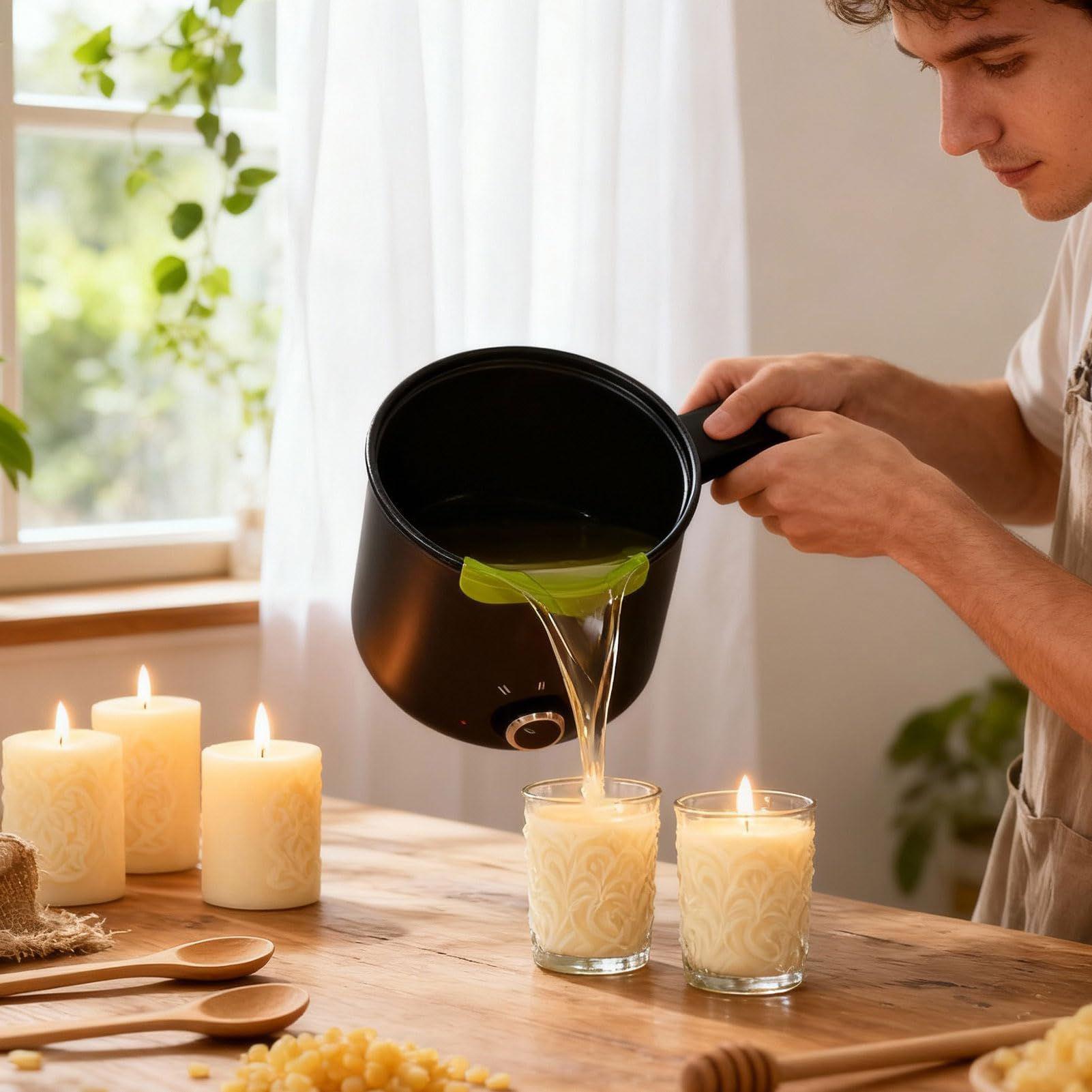 キャンドルワックス溶解ポット 1.5L 大型ステンレス製電気 - Candle Making Course のレビューと価格