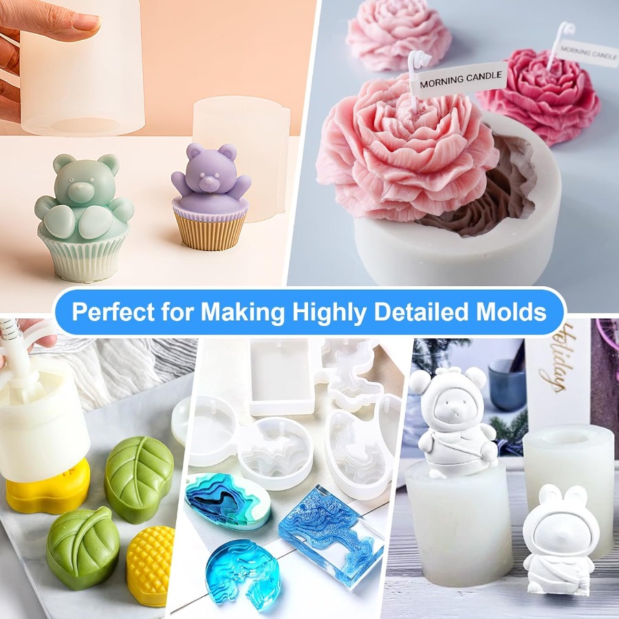 シリコンモールド作成キット、38.8オンス 15A弾性液体シ - Candle Making At Home のレビューと価格